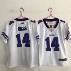 Kids Buffalo Bills Diggs White Retro Jersey