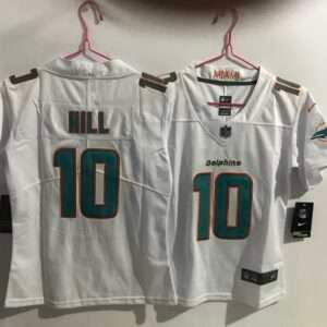 Kids Miami Dolphins Hill White Retro Jersey