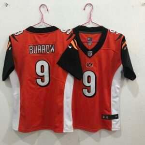 Kids Cincinnati Bengals Burrow Orange Generation Jersey