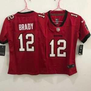 Kids New England Patriots Brady Red Retro Jersey