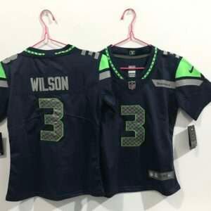 Kids Seattle Seahawks Willson Black Retro Jersey
