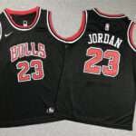 Jordan Bulls Children's New Fabric Black Jersey