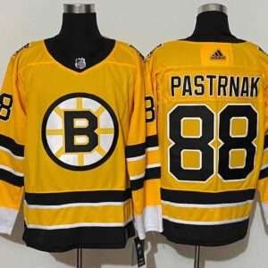 David Pastrnak Boston Bruins Yellow Jersey