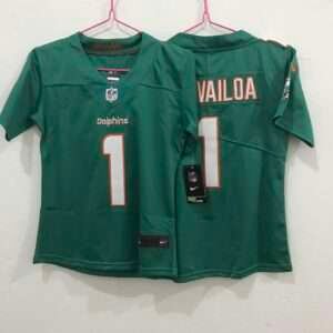 Kids Miami Dolphins Tagovailoa Green Retro Jersey