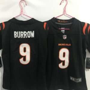 Kids Cincinnati Bengals Burrow Black Retro Jersey