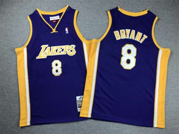 Children's Lakers 8 Purple V-neck Jersey