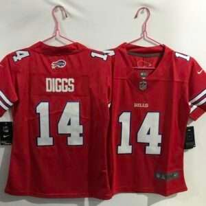 Kids Buffalo Bills Diggs Red Retro Jersey
