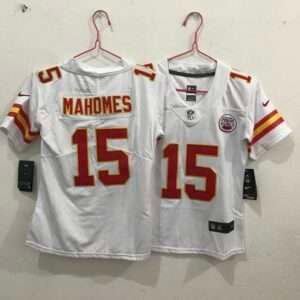 Kids Kansas City Chiefs Mahomes White Retro Jersey