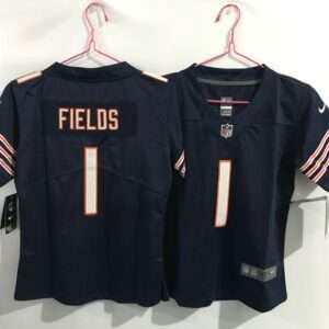 Kids Chicago Bears Fields Blue Retro Jersey