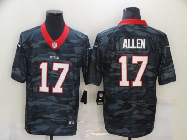 Josh Allen Buffalo Bills Army Print Jersey