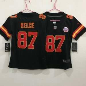 Kids Kansas City Chiefs Kelce Black Retro Jersey