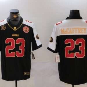 Christian McCaffrey San Francisco 49ers White Black Jersey