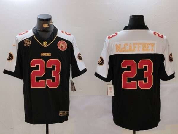 Christian McCaffrey San Francisco 49ers White Black Jersey