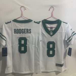 Kids New York Jets Rodgers White Retro Jersey