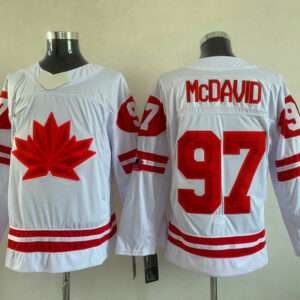 McDavid Edmonton Oilers White Red Jersey