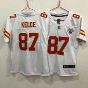 Kids Kansas City Chiefs Kelce White Retro Jersey