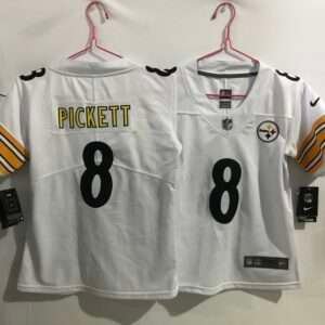 Kids Pittsburgh Steelers Pickett White Retro Jersey