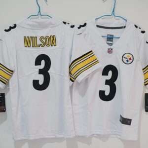 Kids Pittsburgh Steelers Wilson White Retro Jersey