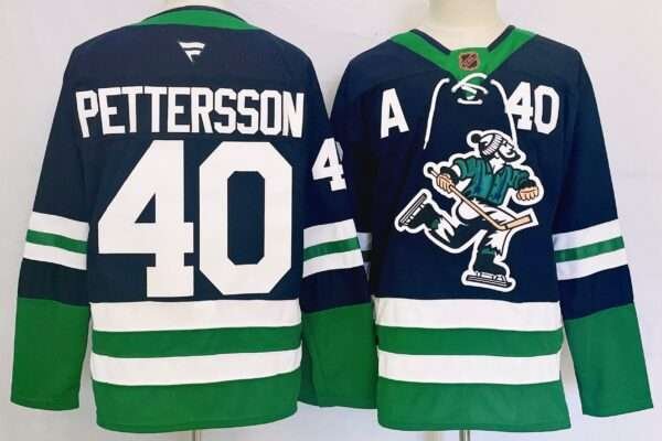 Pettersson Vancouver Canucks Green Blue Stitched Jersey