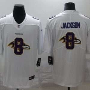 Lamar Jackson Baltimore Ravens White Jersey