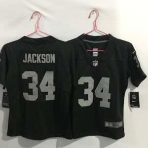 Kids Oakland Raiders Jackson Black Retro Jersey