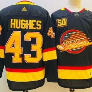 Hughes Vancouver Canucks Black Jersey