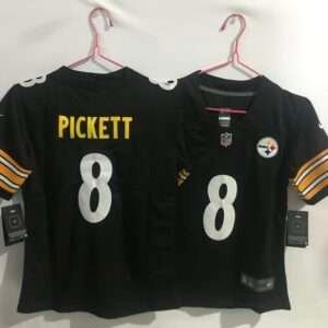 Kids Pittsburgh Steelers Pickett Black Retro Jersey