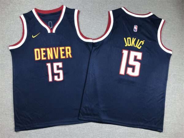 Children's Clothing Denver Nuggets Jokic Dark Blue Jersey