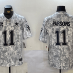 Micah Parsons Dallas Cowboys Army Grey Print Jersey