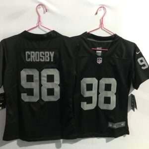Kids Oakland Raiders Crosby Black Retro Jersey
