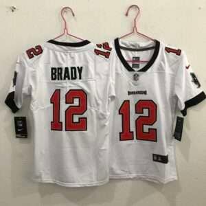 Kids New England Patriots Brady White Retro Jersey