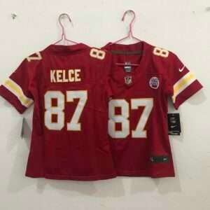 Kids Kansas City Chiefs Kelce Red Retro Jersey