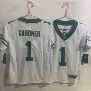 Kids New York Jets Gardner White Retro Jersey