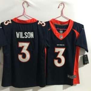 Kids Denver Broncos Wilson Black Retro Jersey