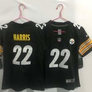 Kids Pittsburgh Steelers Harris Black Retro Jersey